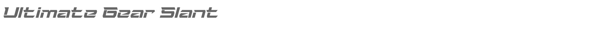 Sample characters Ultimate Gear Font